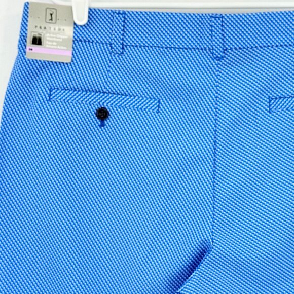 PGA Tour Men's Active Gripper Waistband UPF 50 Stretch Blue Shorts Size 38 NWT - Picture 4 of 11